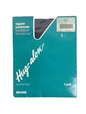 Sears Hug Alon Pantyhose Tall Navy Blue Sandalfoot USA